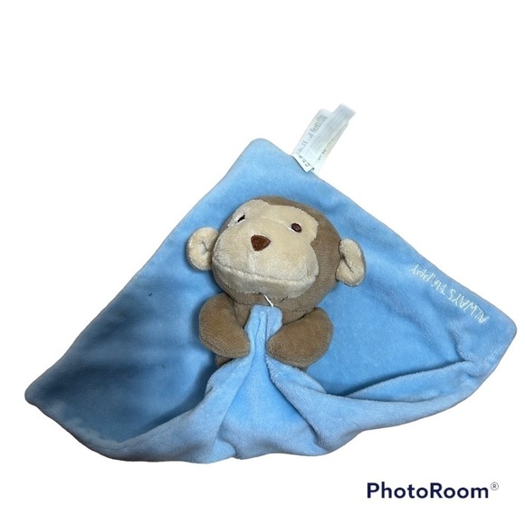 Carter’s Monkey Lovey Blankie Blanket Plush Always Happy Baby Kids Security - Picture 1 of 5